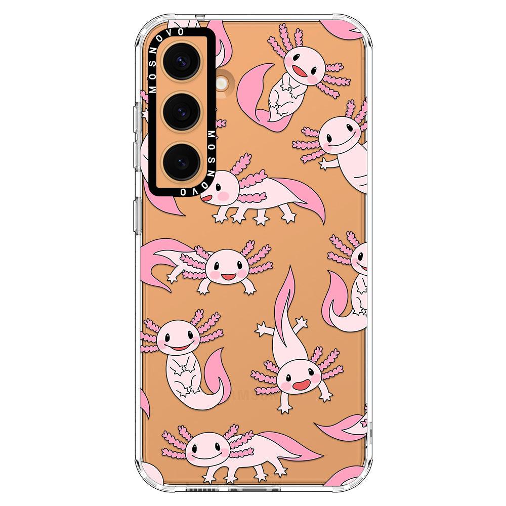 Pink Axolotl Phone Case - Samsung Galaxy S24 Plus Case