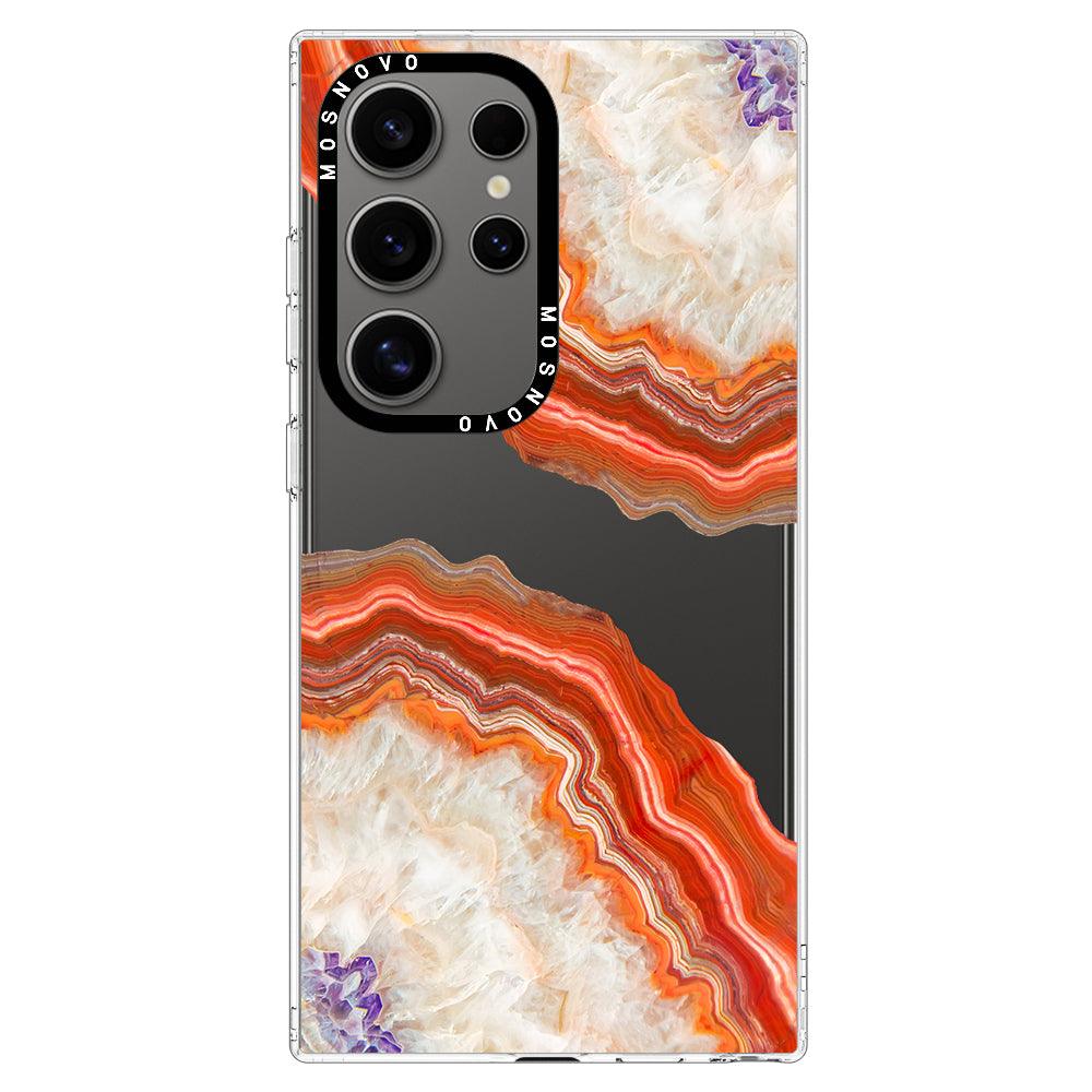 Red Agate Phone Case - Samsung Galaxy S24 Ultra Case - MOSNOVO