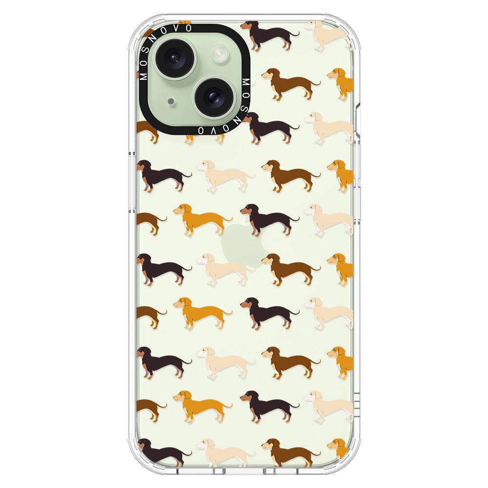 Cute Dachshund Phone Case - iPhone 15 Case Clear