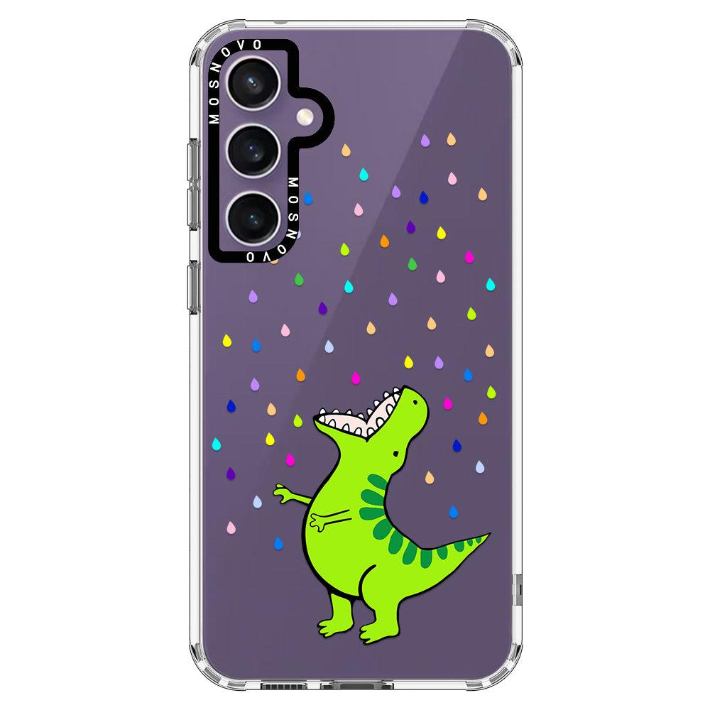 Rainbow Dinosaur Phone Case - Samsung Galaxy S23 FE Case