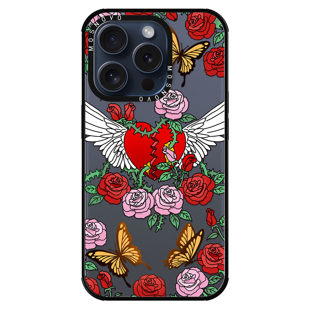 Wing Heart Phone Case - iPhone 15 Pro Case - MOSNOVO