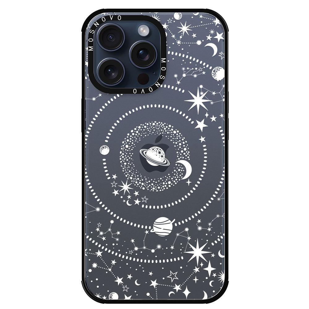 White Galaxy Phone Case - iPhone 15 Pro Max Case - MOSNOVO