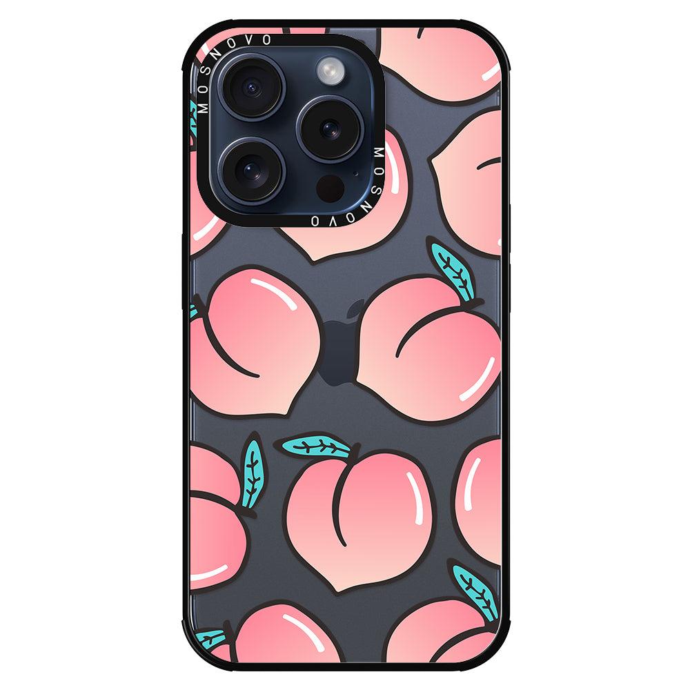 Cute Peach Phone Case - iPhone 15 Pro Case - MOSNOVO