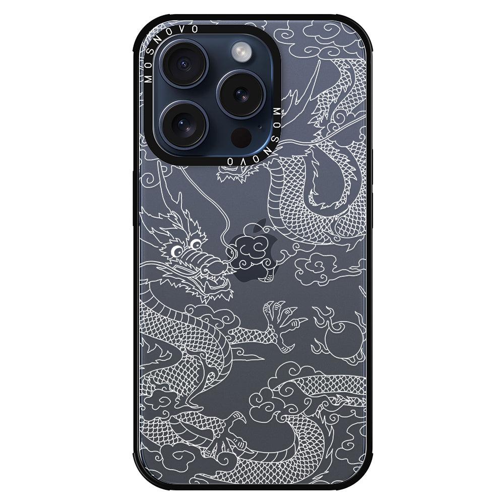 White Dragon Phone Case - iPhone 15 Pro Case - MOSNOVO