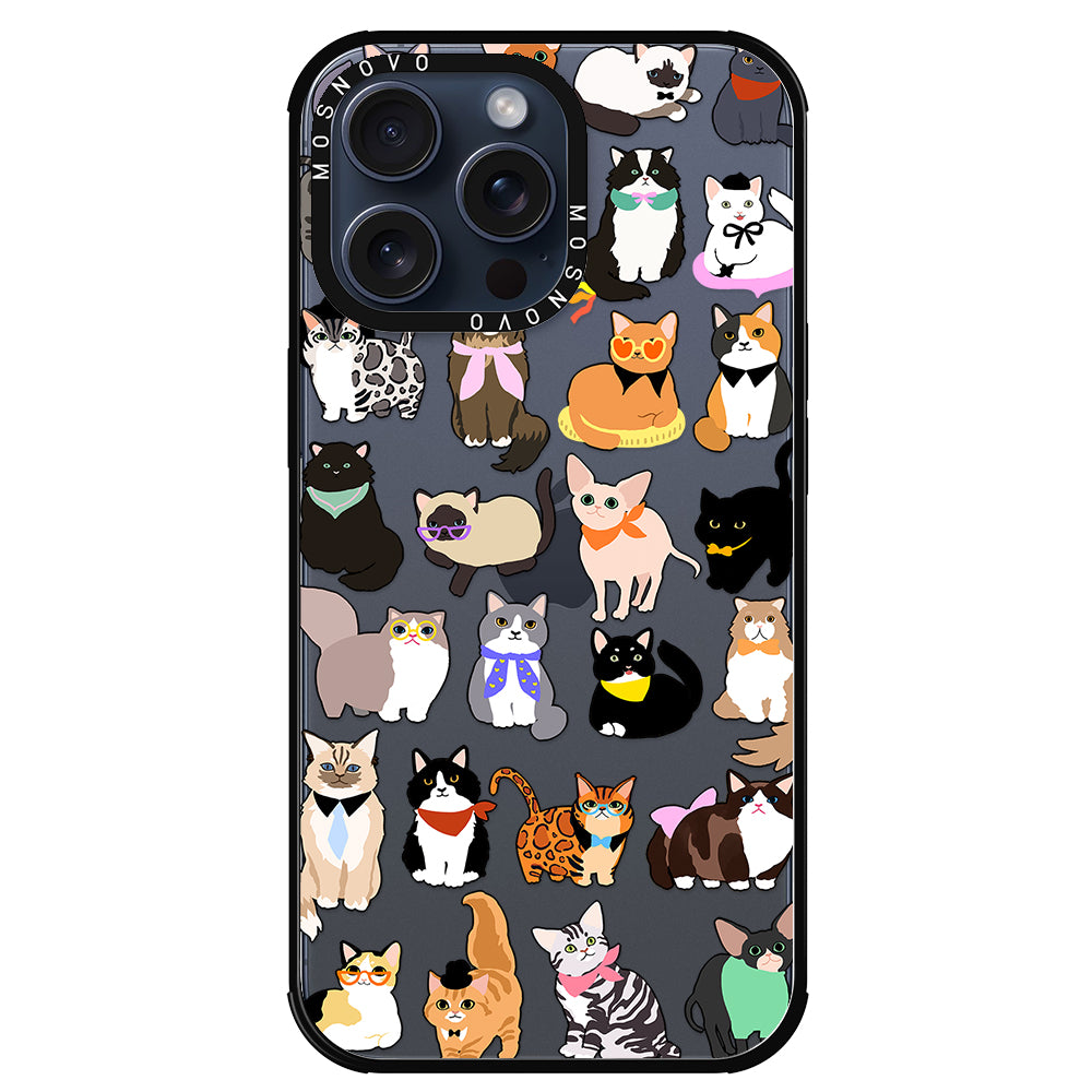 Cute Cat Phone Case - iPhone 15 Pro Max Case - MOSNOVO