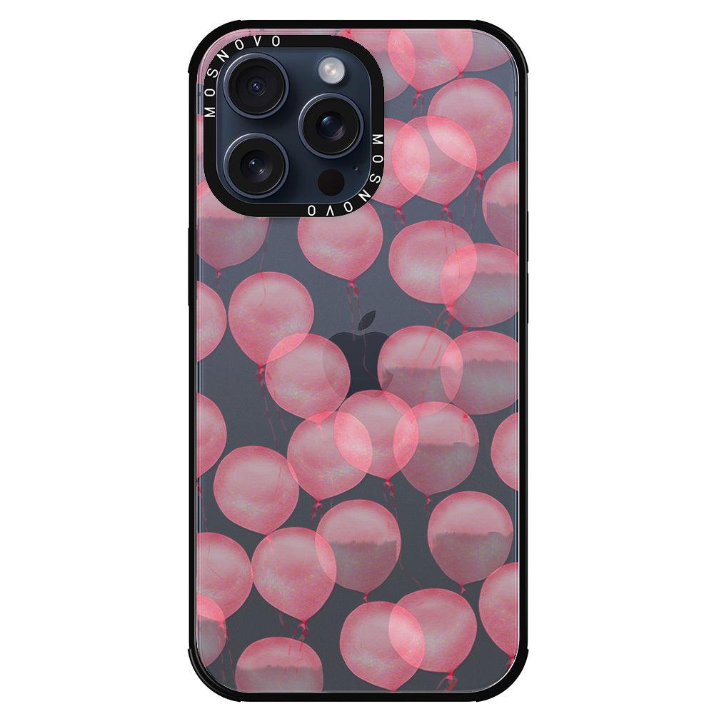 Pink Ballons Phone Case - iPhone 15 Pro Max Case - MOSNOVO