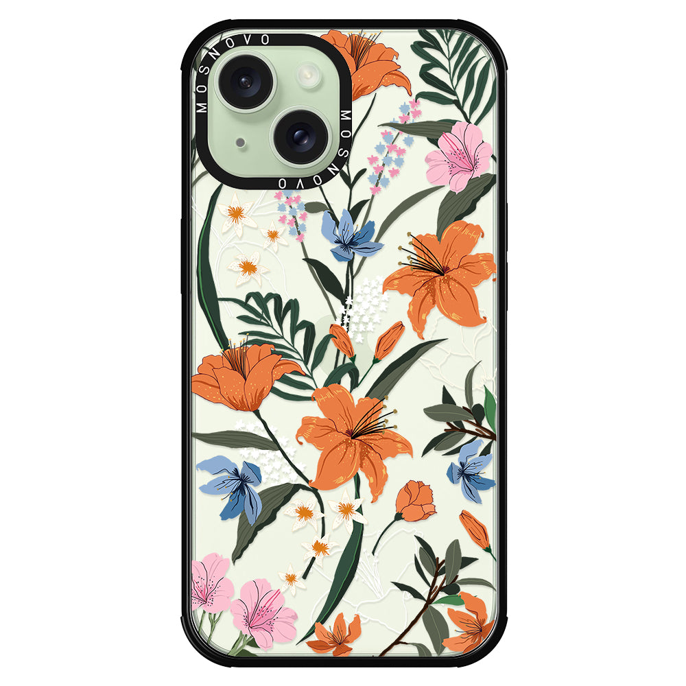 Lily Garden Phone Case - iPhone 15 Case - MOSNOVO