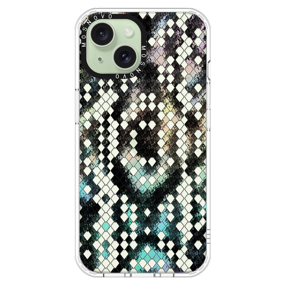 Rainbow Snake Print Phone Case - iPhone 15 Plus Case - MOSNOVO