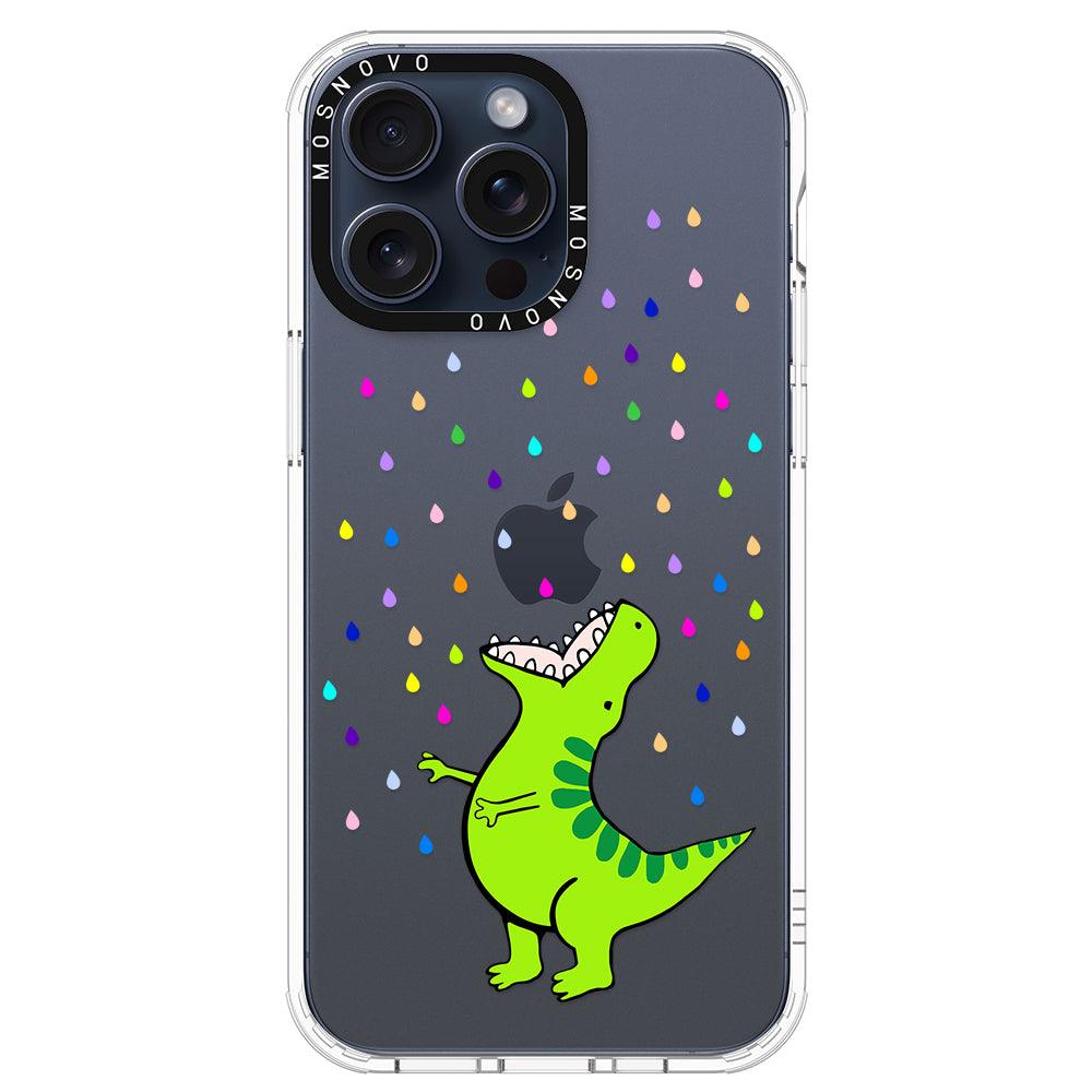 Rainbow Dinosaur Phone Case - iPhone 15 Pro Max Case - MOSNOVO