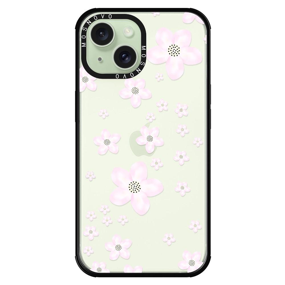 Pink Cherry Blossom Phone Case - iPhone 15 Plus Case - MOSNOVO