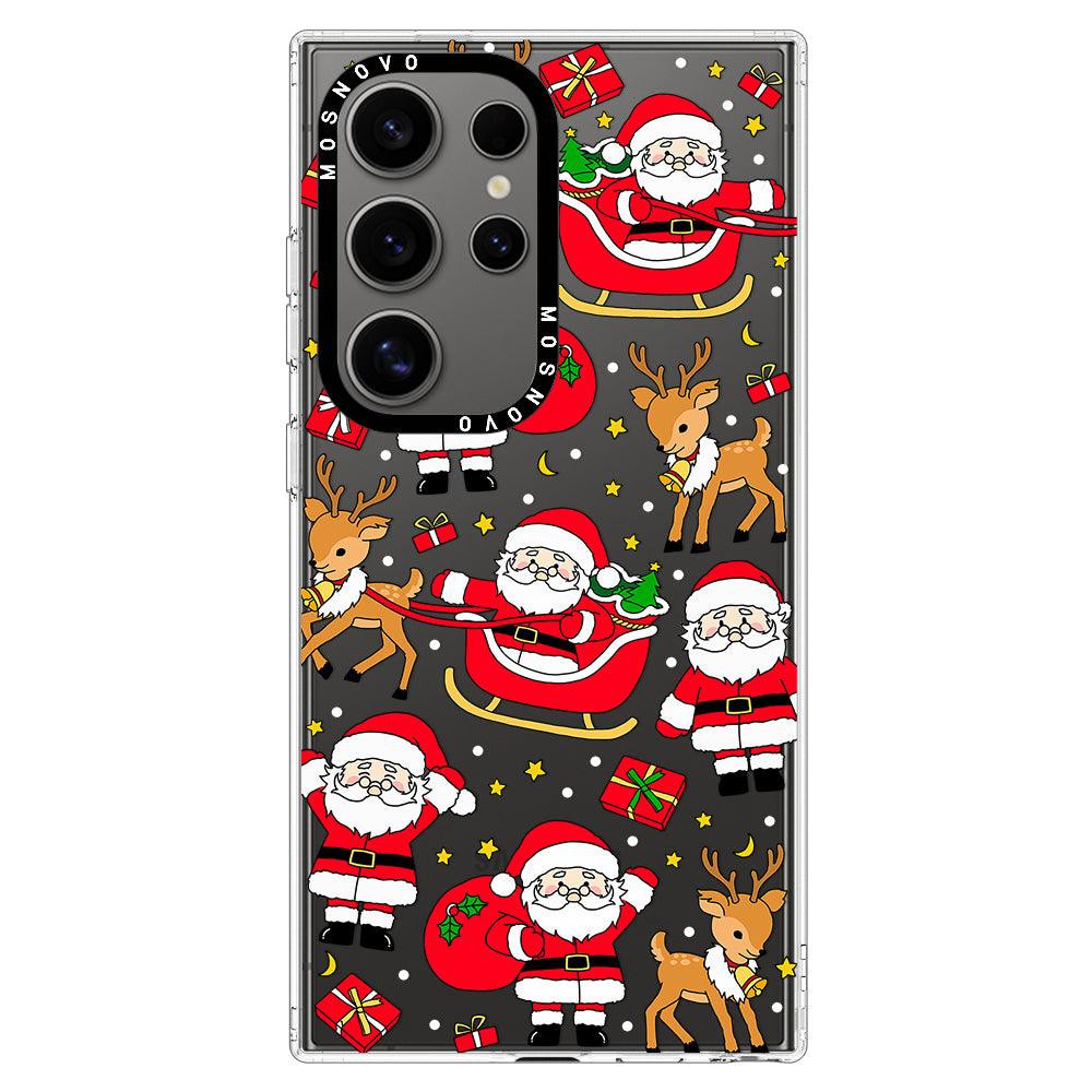 Cute Santa Claus Deer Phone Case - Samsung Galaxy S24 Ultra Case - MOSNOVO