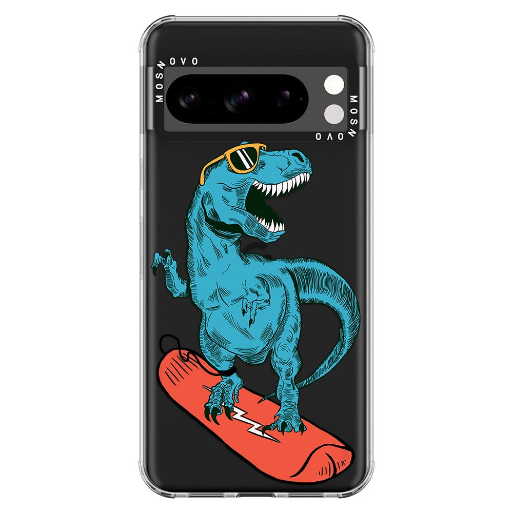 Surfing Dinosaur Phone Case - Google Pixel 8 Pro Case - MOSNOVO