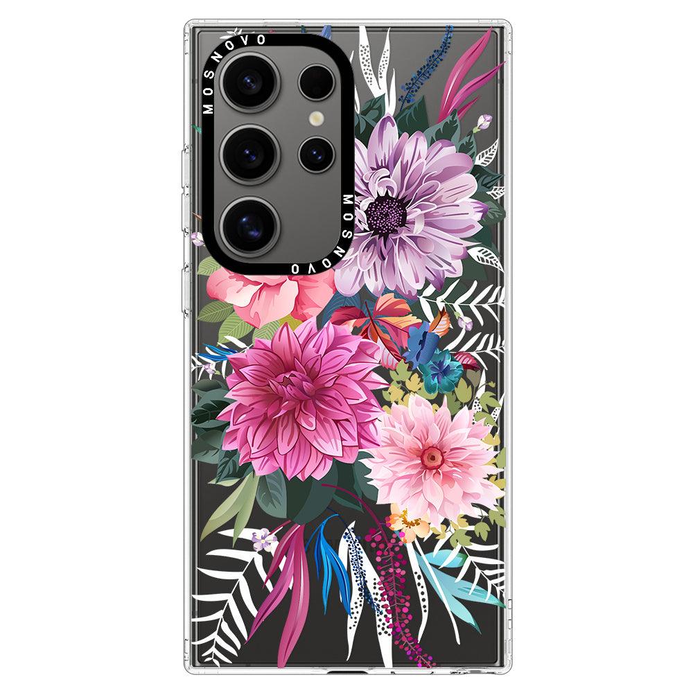 Dahlia Bloom Phone Case - Samsung Galaxy S24 Ultra Case - MOSNOVO