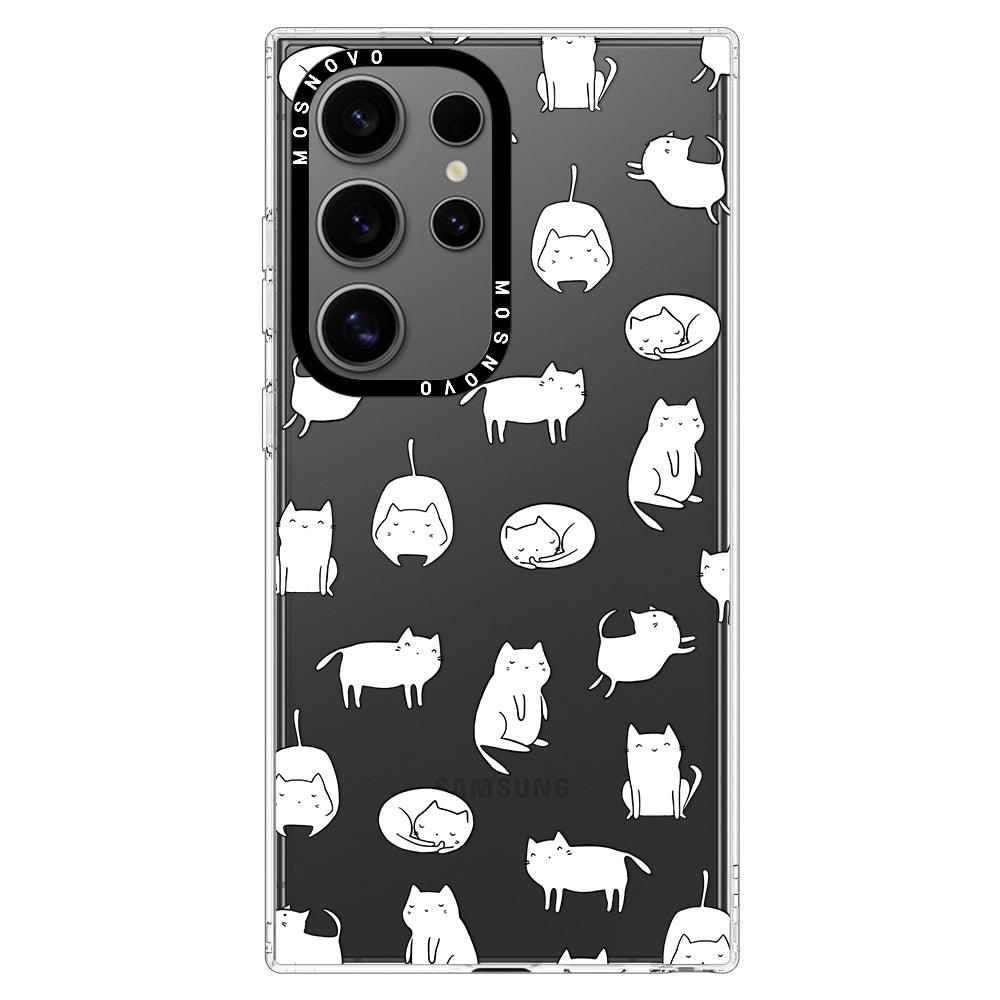 Kawaii Cat Phone Case - Samsung Galaxy S24 Ultra Case - MOSNOVO