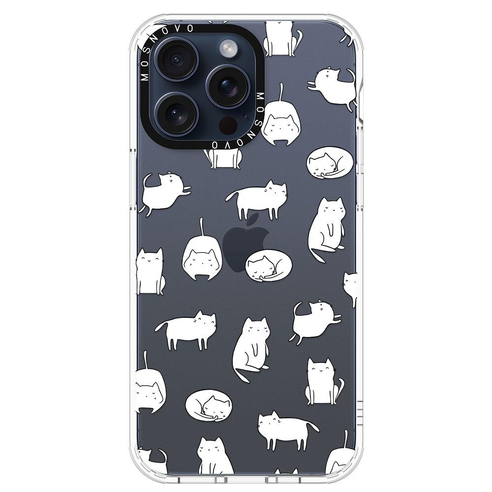 Cute Cats Phone Case - iPhone 15 Pro Max Case - MOSNOVO