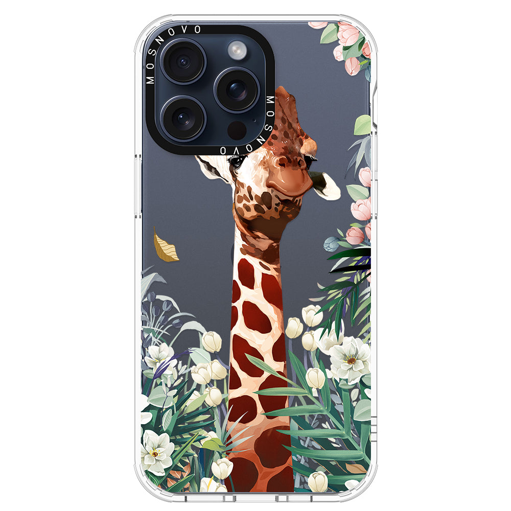 Giraffe In The Garden Phone Case - iPhone 15 Pro Max Case - MOSNOVO