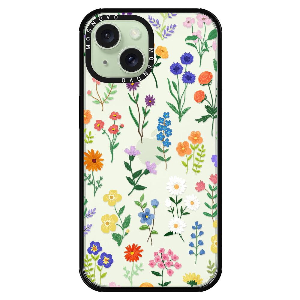 Botanical Floral Phone Case - iPhone 15 Plus Case - MOSNOVO