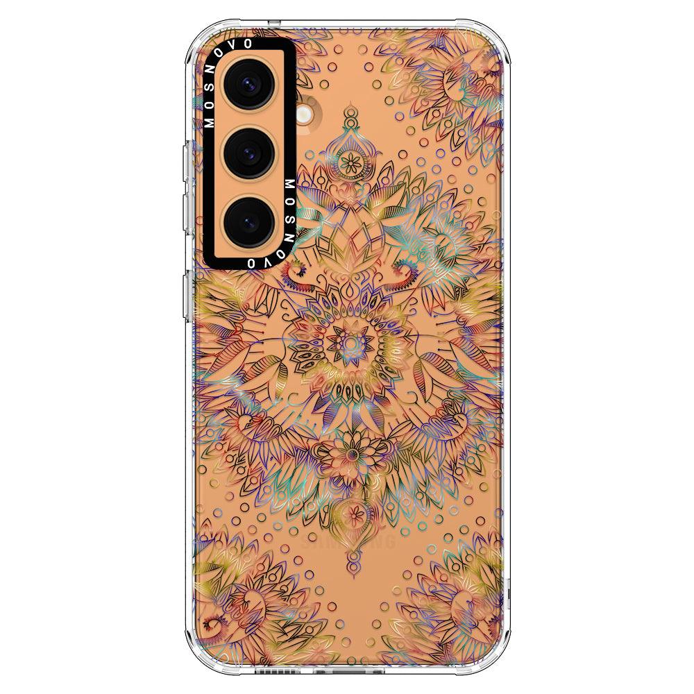 Rainbow Mandala Phone Case - Samsung Galaxy S24 Case - MOSNOVO