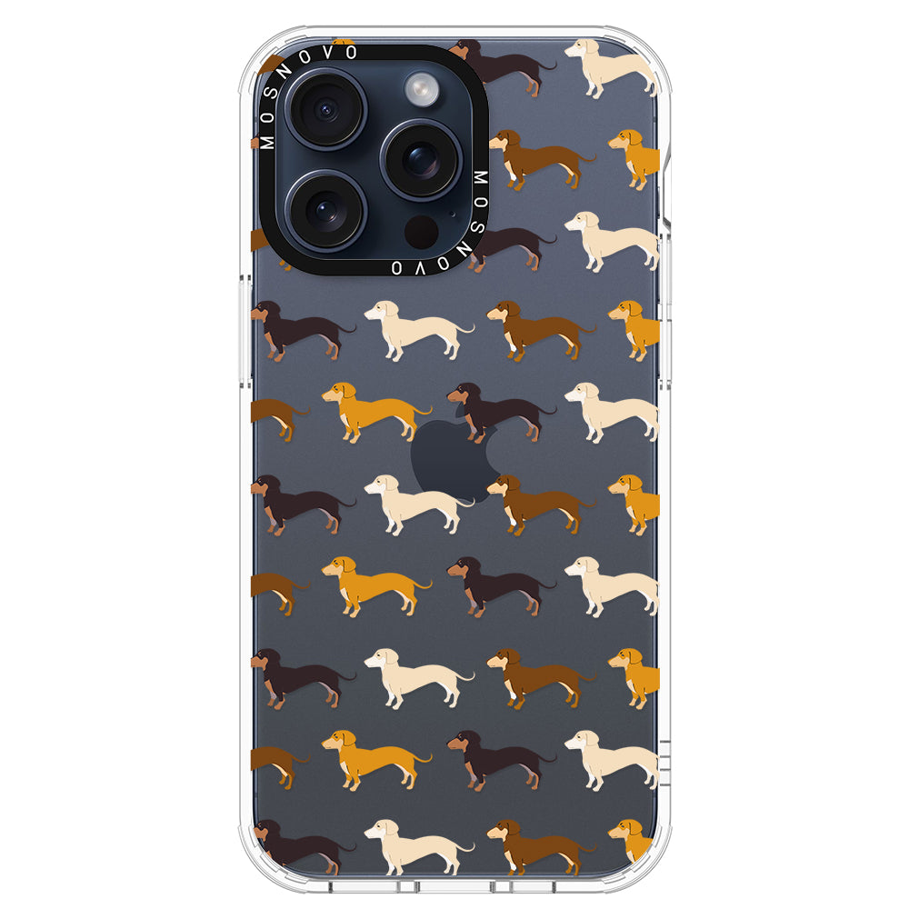 Cute Dachshund Phone Case - iPhone 15 Pro Max Case - MOSNOVO