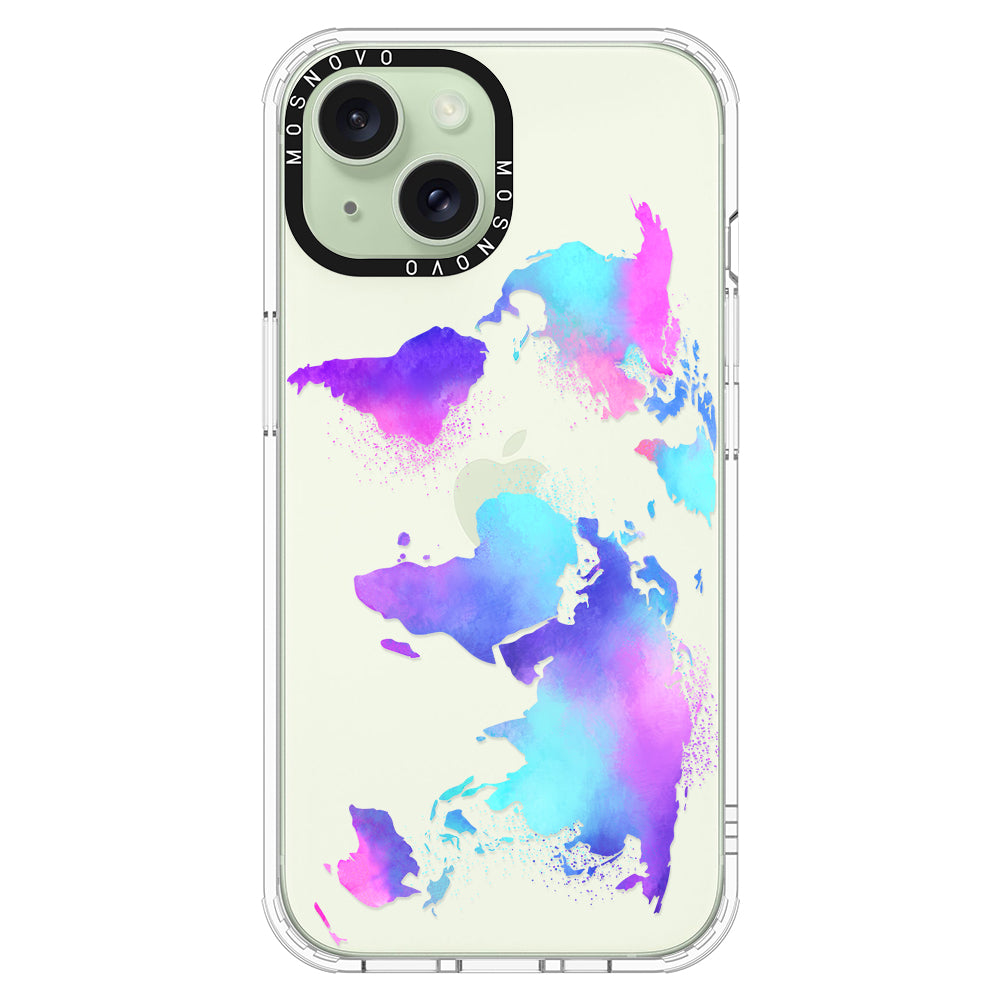 Psychedelic World Map Phone Case - iPhone 15 Case - MOSNOVO