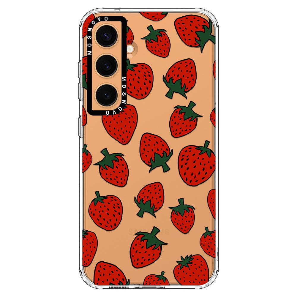 Red Strawberry Phone Case - Samsung Galaxy S24 Case - MOSNOVO