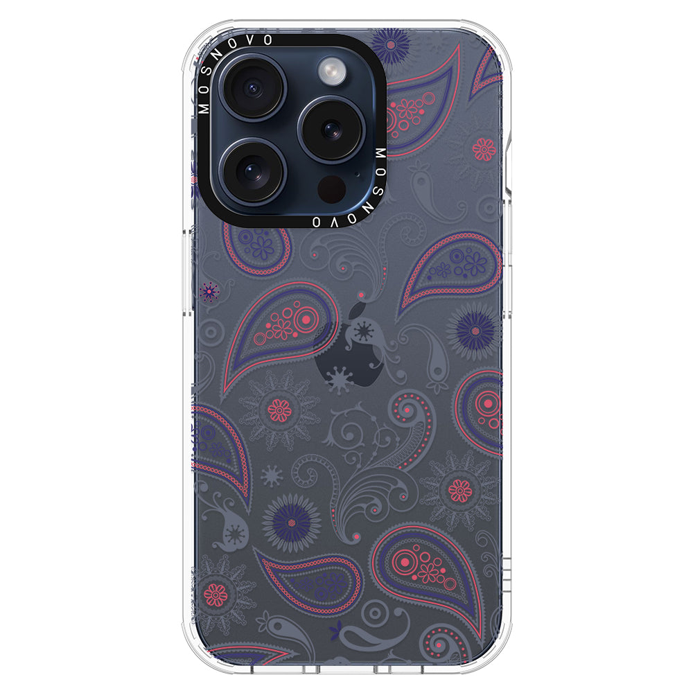 Paisley Phone Case - iPhone 15 Pro Case - MOSNOVO