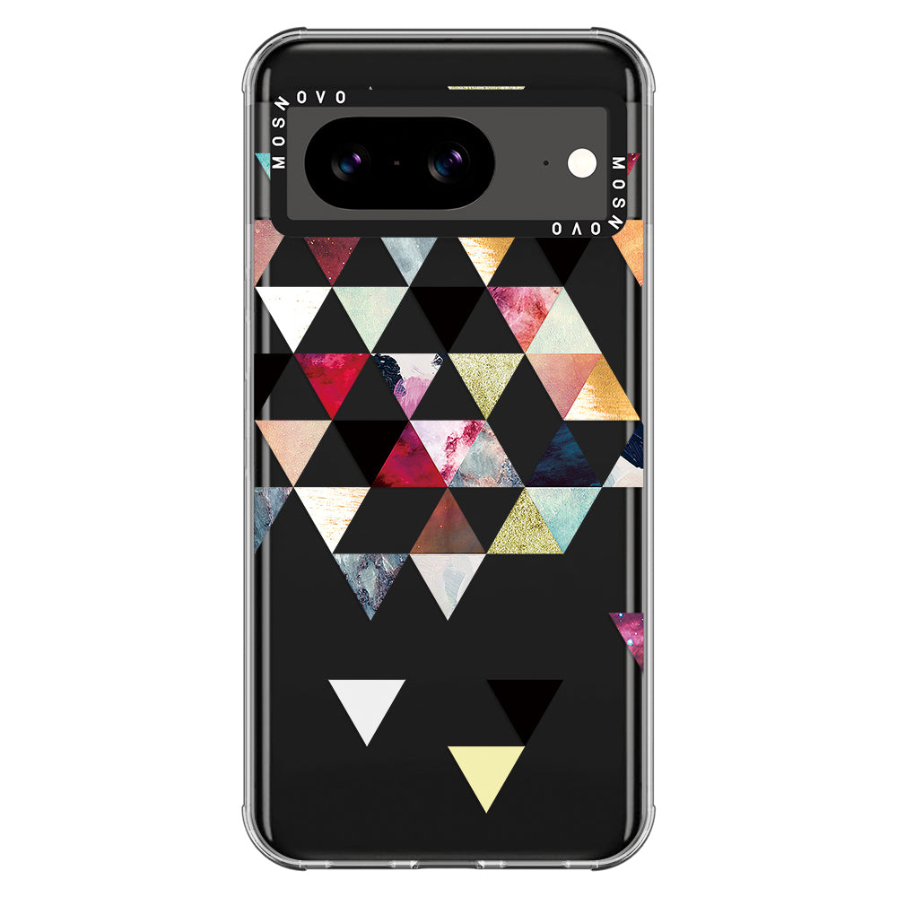 Triangles Stone Marble Phone Case - Google Pixel 8 Case - MOSNOVO