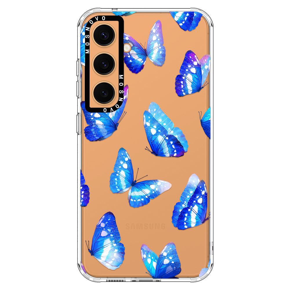 Blue Butterflies Phone Case - Samsung Galaxy S24 Plus Case - MOSNOVO