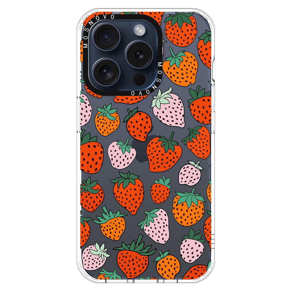 Cute Strawberry Phone Case - iPhone 15 Pro Case - MOSNOVO