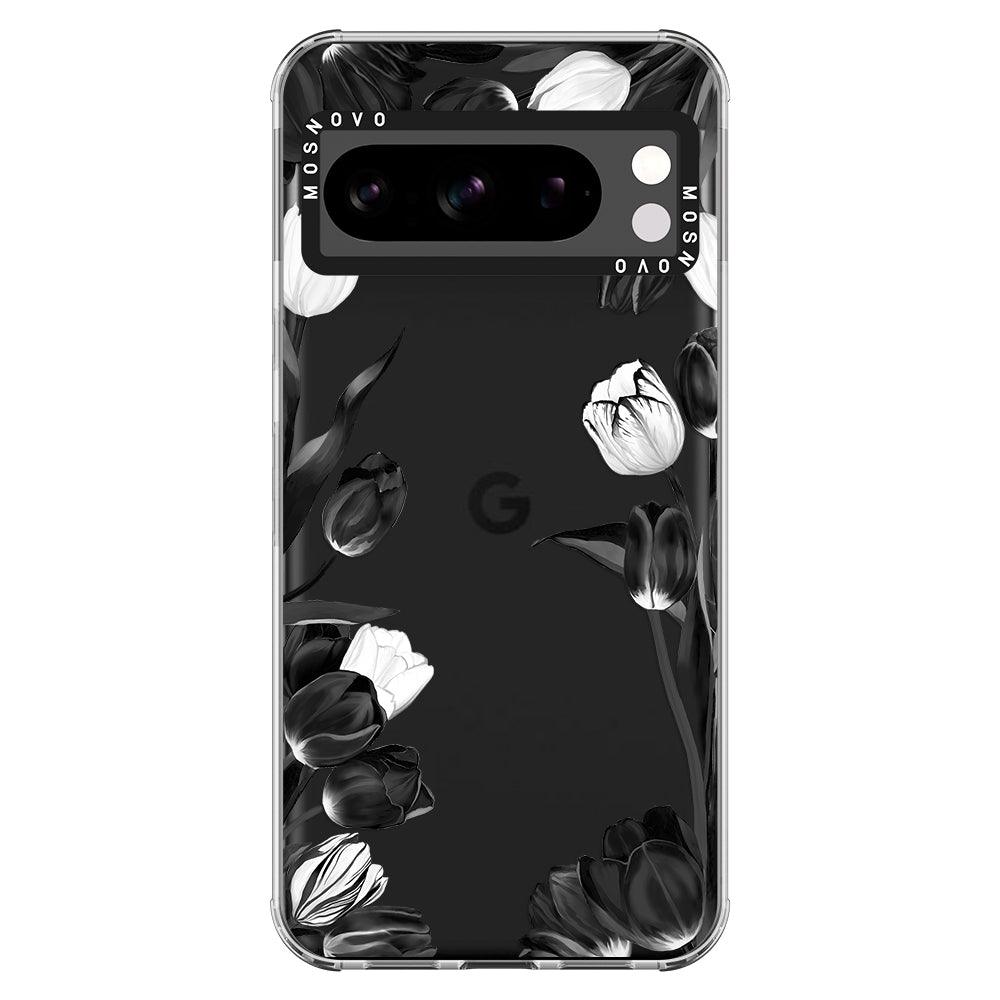 Black Tulips Phone Case - Google Pixel 8 Pro Case - MOSNOVO