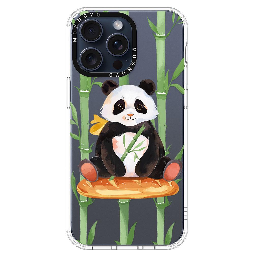 Bamboo Panda Phone Case - iPhone 15 Pro Max Case - MOSNOVO