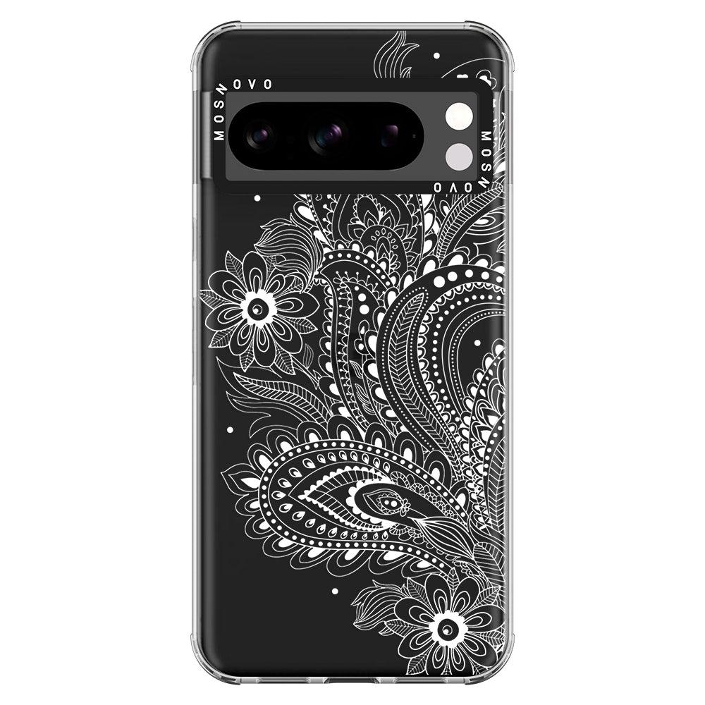 Aesthetic Flower Henna Phone Case - Google Pixel 8 Pro Case - MOSNOVO