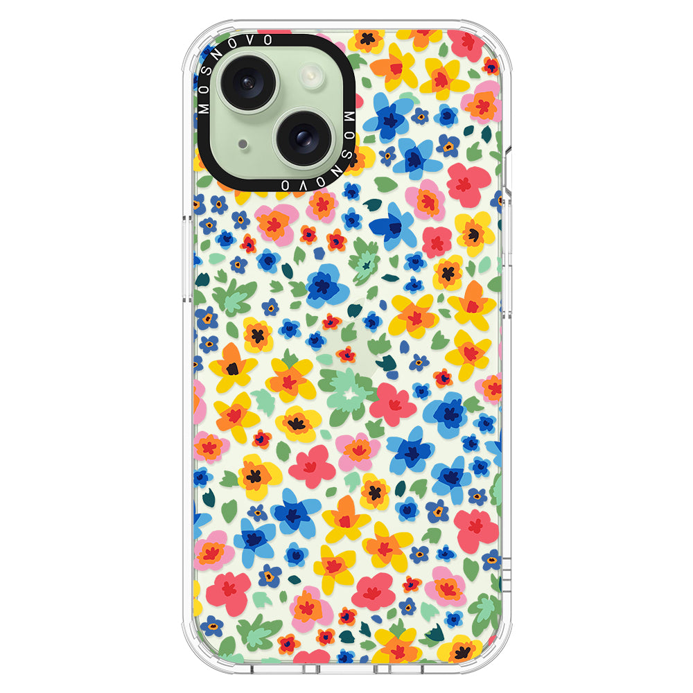 Lovely Floral Flower Phone Case - iPhone 15 Plus Case - MOSNOVO