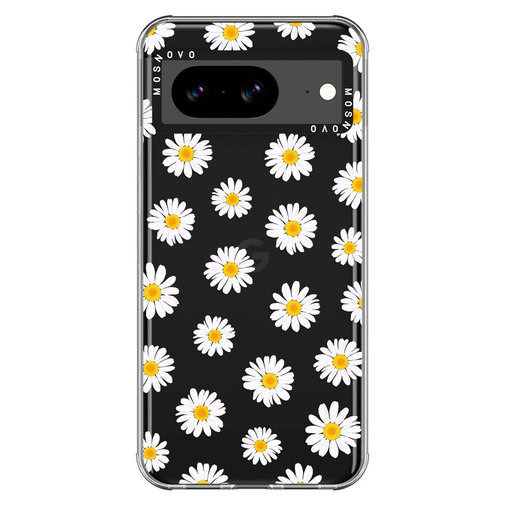 White Daisy Phone Case - Google Pixel 8 Case - MOSNOVO