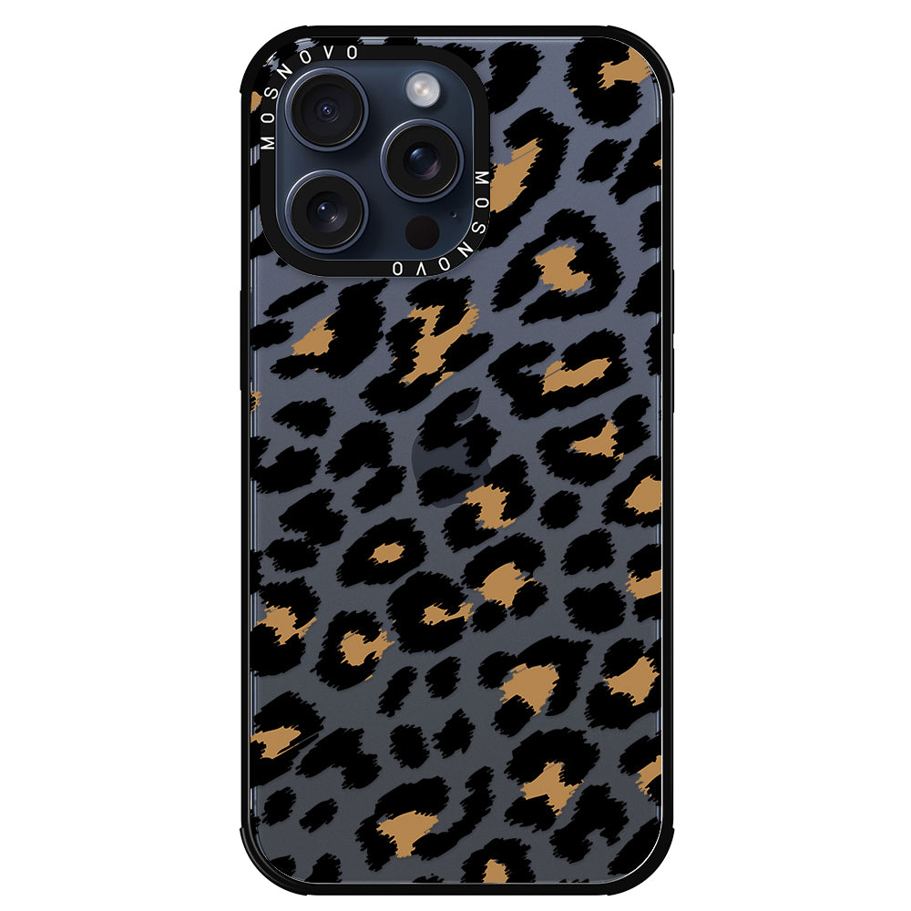 Leopard Print Phone Case - iPhone 15 Pro Max Case - MOSNOVO