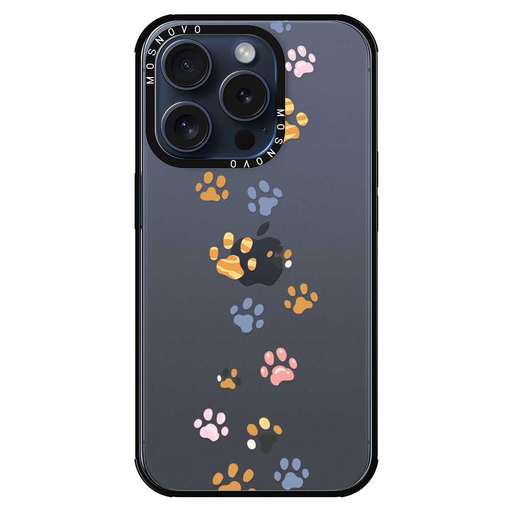 Colorful Paw Phone Case - iPhone 15 Pro Case - MOSNOVO