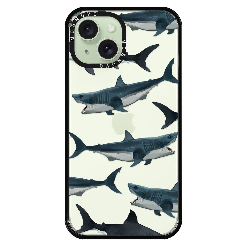 White Shark Phone Case - iPhone 15 Case - MOSNOVO