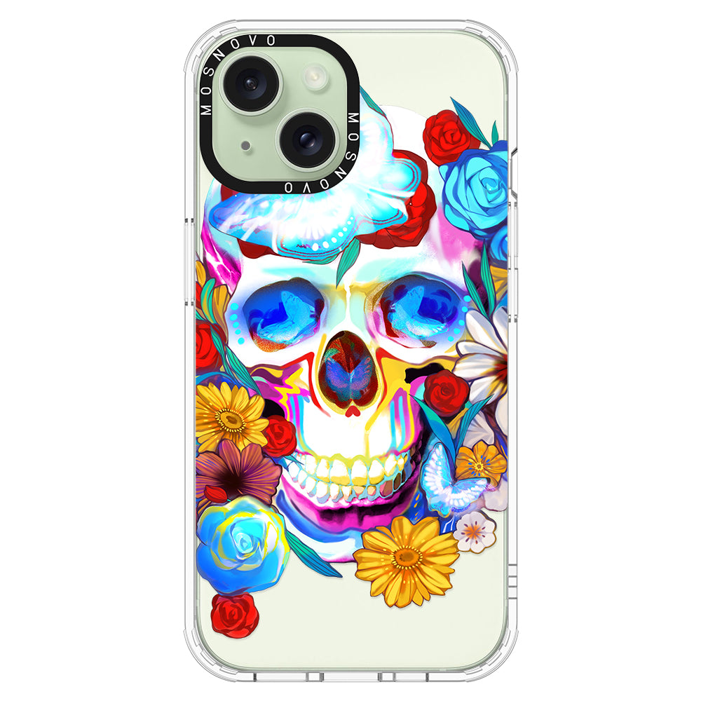 Neon Skull Phone Case - iPhone 15 Case - MOSNOVO