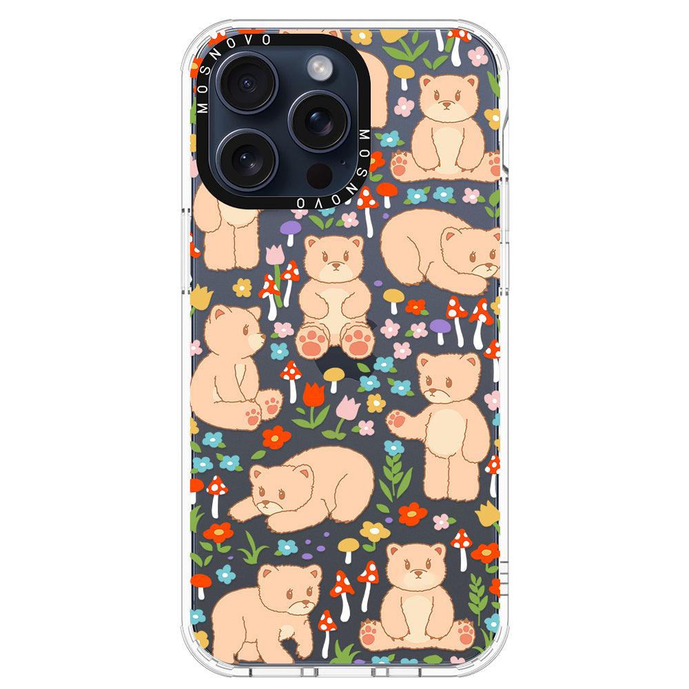 Cute Bear Phone Case - iPhone 15 Pro Max Case - MOSNOVO