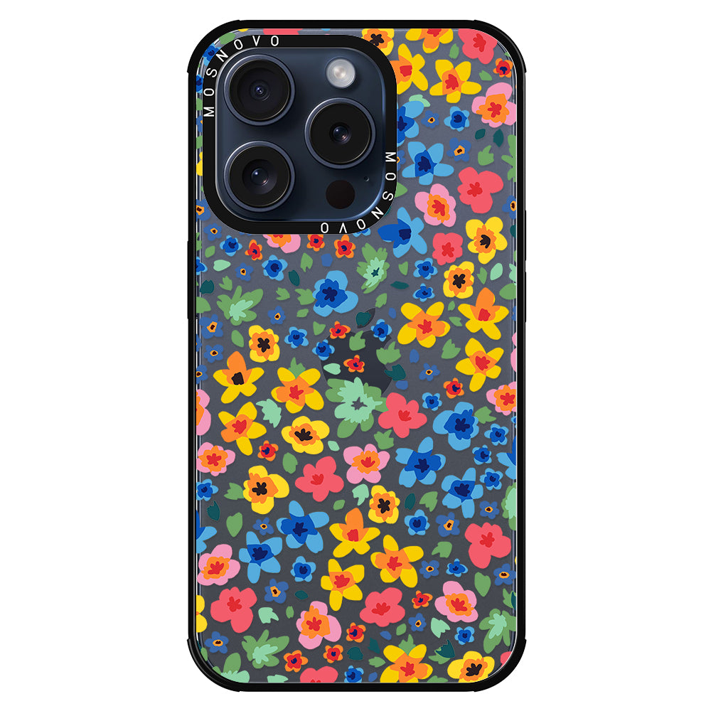 Lovely Floral Flower Phone Case - iPhone 15 Pro Case - MOSNOVO