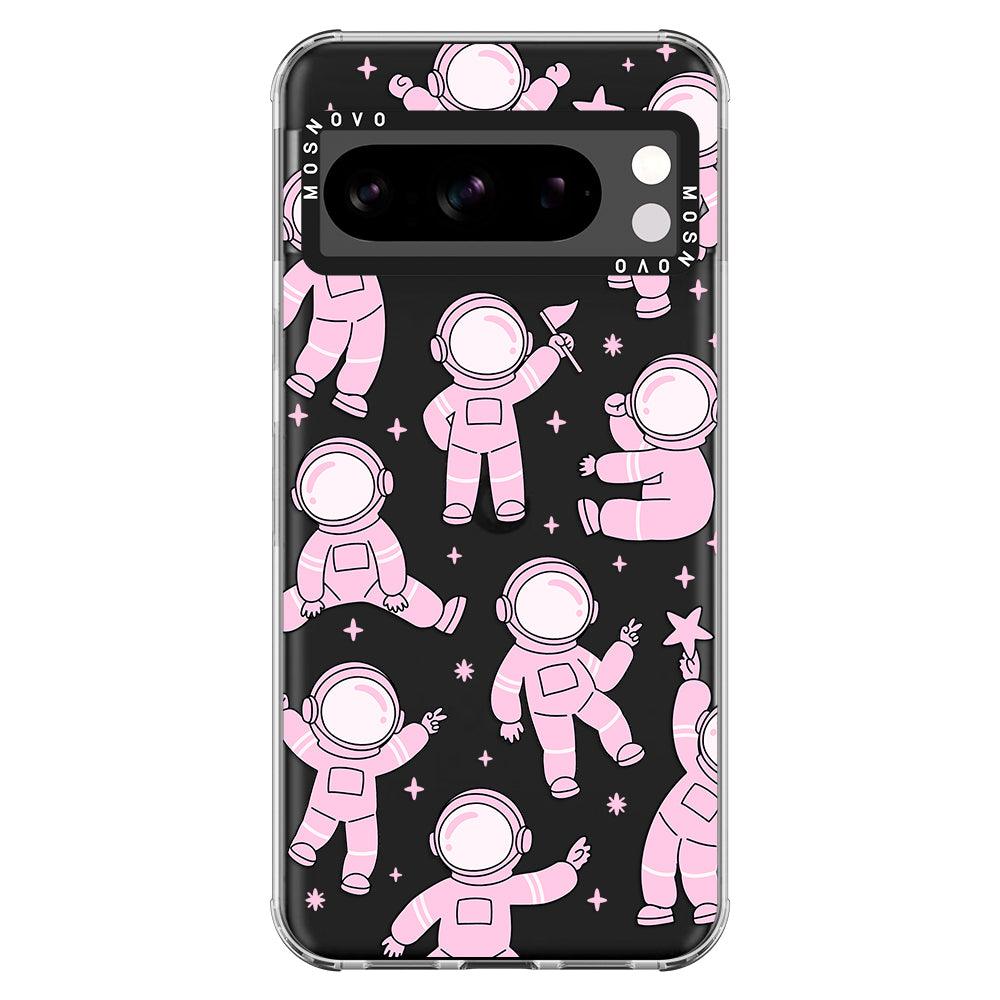 Pink Astronaut Phone Case - Google Pixel 8 Pro Case - MOSNOVO