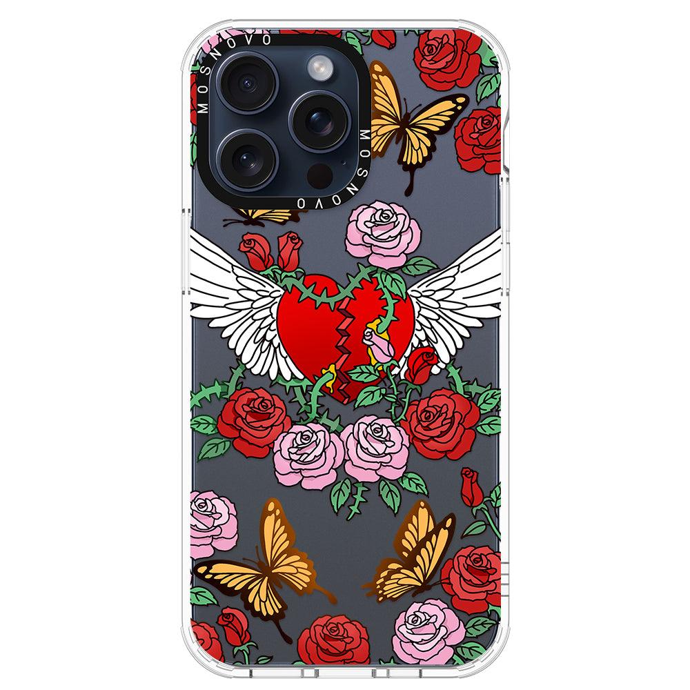 Wing Heart Phone Case - iPhone 15 Pro Max Case - MOSNOVO