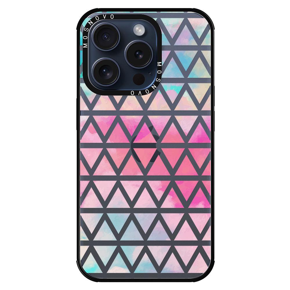 Gradient Triangles Phone Case - iPhone 15 Pro Case - MOSNOVO