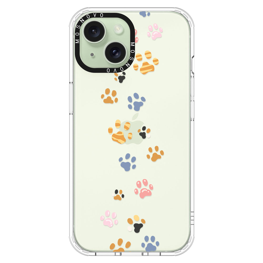 Colorful Paw Phone Case - iPhone 15 Case - MOSNOVO