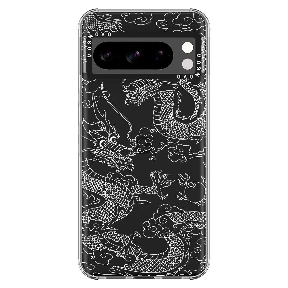 White Dragon Phone Case - Google Pixel 8 Pro Case - MOSNOVO