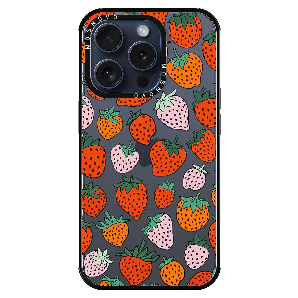 Cute Strawberry Phone Case - iPhone 15 Pro Case - MOSNOVO