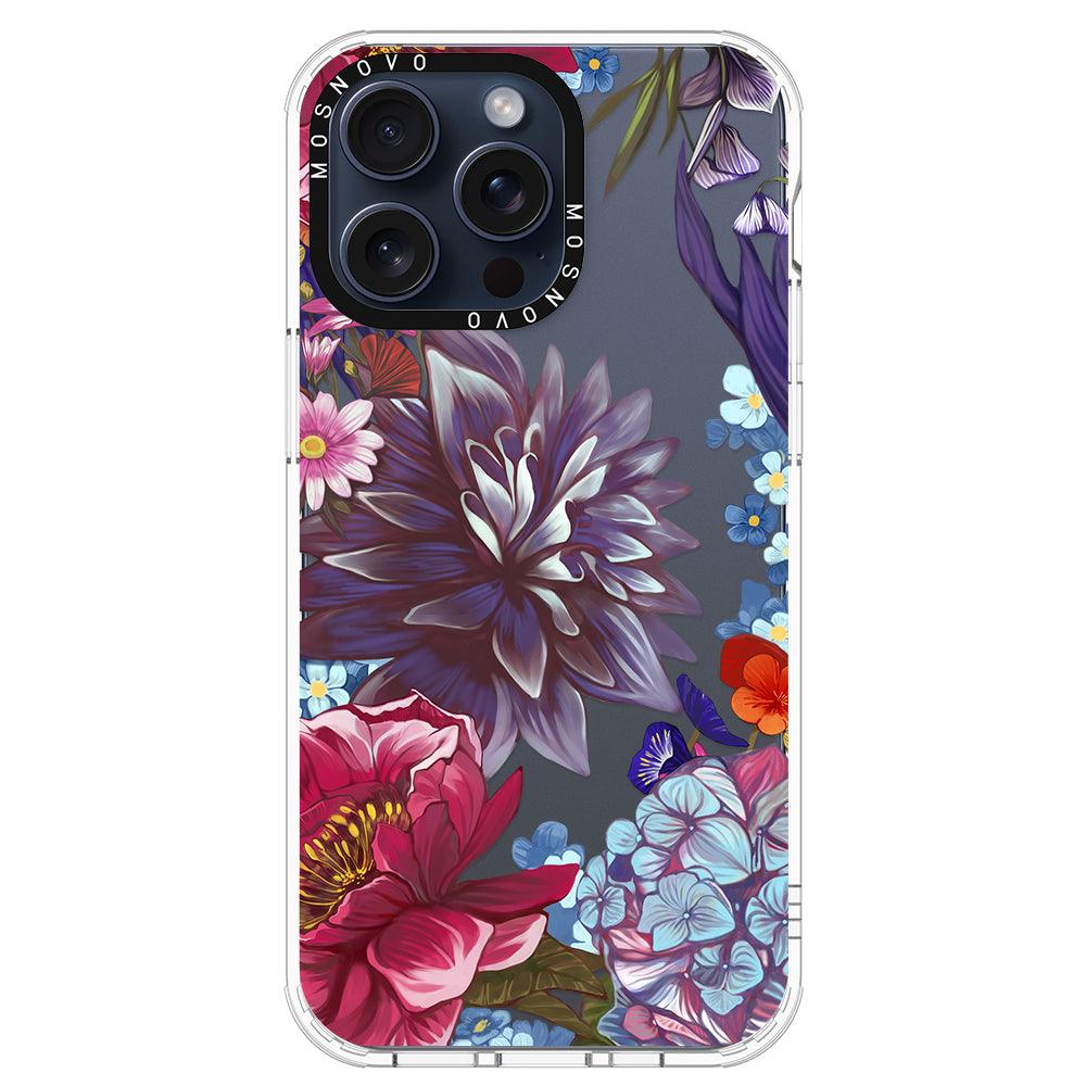 Blue Lilacs Phone Case - iPhone 15 Pro Max Case - MOSNOVO