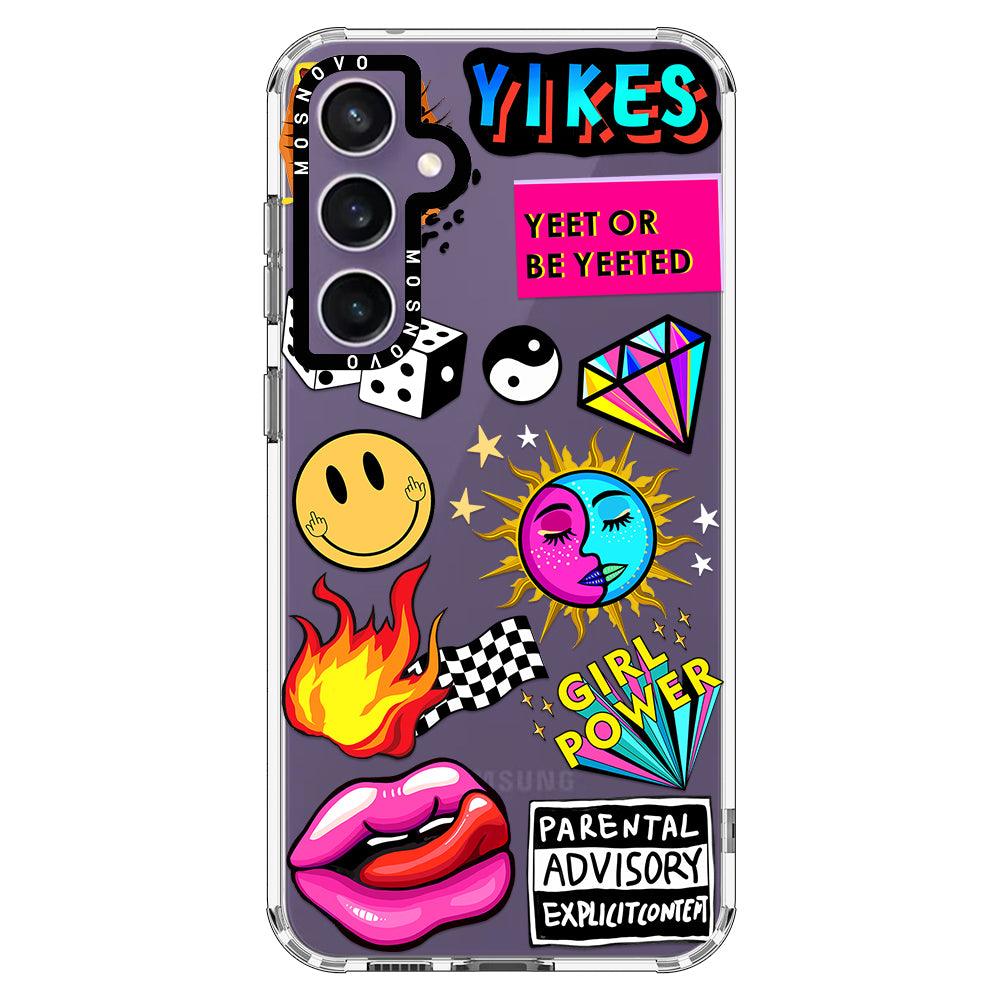 Funky Stickers Phone Case - Samsung Galaxy S23 FE Case