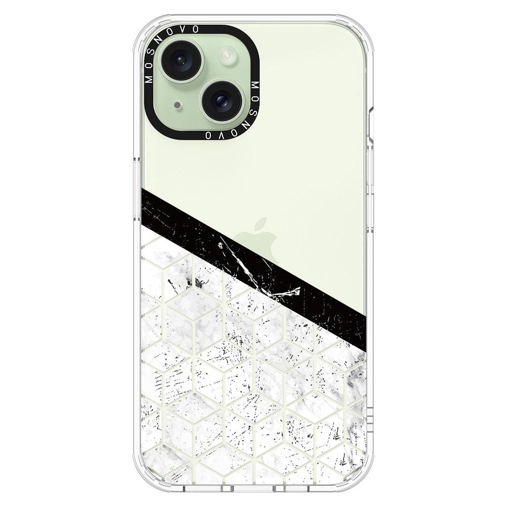 Marble Block Art Phone Case - iPhone 15 Plus Case - MOSNOVO