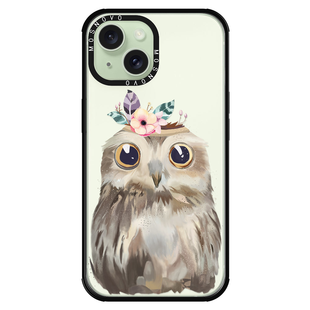 Cute Owl Phone Case - iPhone 15 Plus Case - MOSNOVO